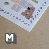 Dollhouse Printed Hopscotch Play Rug Sheet 1:12 Scale Miniature Jumping Mat 6-3/16 inch long (beige) -