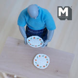 Dollhouse Miniature Plate Set of 2 , 1:12 Scale Dollhouse Accessories 1 inch dia. - A050