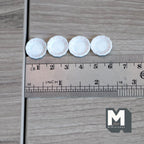 1:12 Scale Miniature Round Plates, Set of 4, 9/16 inch dia., DIY Dollhouse Supply (white)