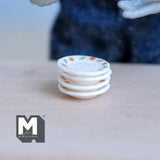 Dollhouse Saucers Cup Plates 1:12 Scale Miniature Plates Set of 4 , 1/2 inch dia. - A050