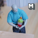 Dollhouse Miniature Christmas Drink Large Size Holiday Dessert Cup with Star Topper 1-1/8 inch tall - E093