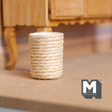 Dollhouse Miniature Rope Wrapped Planter Pot 1:12 Scale Woven Flower Pot 1-1/8 inch tall - F062