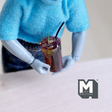 Dollhouse Miniature Iced Tea Beverage with Straw and Garnish Large Size - E094