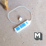 Dollhouse Miniature 1:12 Scale Power Bar / Power Strip / Extension Cord / Power Extension 1-5/16 inch long (non-working) - C100