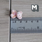 Ours miniature à l'échelle 1:12, 2 cm de hauteur, fournitures pour maison de poupée DIY (peau floquée) (beige et orange)
