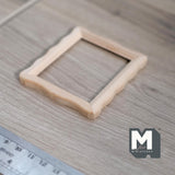 Miniature Rectangular Scalloped Edge Photo Frame 1:12 Scale Picture Frame Dollhouse Supplies Decoration 3-1/8 inch wide (wood) -  i047