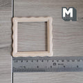 1:12 Scale Miniature Square Scalloped Edge Photo Frame with Glazing and Backing, Ready to Paint, 3-1/8 inch wide Dollhouse Supply