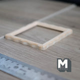 Miniature Square Scalloped Edge Photo Frame 1:12 Scale Picture Frame Dollhouse Supplies Decoration 3-1/8 inch wide (wood) -  i047