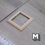 Miniature Square Scalloped Edge Photo Frame 1:12 Scale Picture Frame Dollhouse Supplies Decoration 2-3/8 inch wide (wood) -  i047