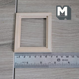 Miniature Rectangular Photo Frame 1:12 Scale Picture Frame Dollhouse Decoration 3-1/8 inch wide (wood) - i047