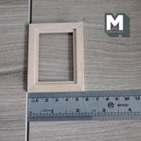 Miniature Rectangular Photo Frame 1:12 Scale Picture Frame Dollhouse Supplies Decoration 2-7/8 inch wide (wood) - i047