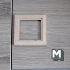 Miniatura a escala 1:12: marco de fotos cuadrado con cristal y trasera, listo para pintar, 2-3/8 inch de ancho, suministros DIY para casa de muñecas
