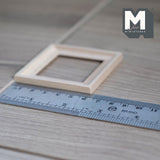 Miniature Square Photo Frame 1:12 Scale Picture Frame Dollhouse Supplies Decoration 2-3/8 inch wide (wood) - i047