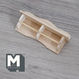 Dollhouse Miniature Coat Rack Unfinished Wall Mounted Rack Laundry Mudroom 2-15/16 inch long (wood) - D57