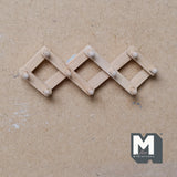 Miniature Accordion Wall Rack 1:12 Scale Dollhouse Expandable Coat Rack Laundry Room - D057