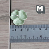 Miniature 3 Compartment Dish 1:12 Scale Dollhouse Kitchen Tri Section Scalloped Edge Tray Handle 13/16 inch tall (green/silver) - E092