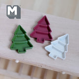 Miniature Christmas Tree Shaped Compartment Trays 1:12 Scale Dollhouse Christmas Accessories Set of 3 , 1-1/4 inch long (medium) - G067