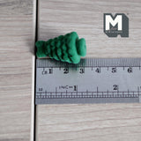 Miniature Christmas Tree 1:12 Scale Dollhouse Christmas Decor 1-1/4 inch tall (flocked skin) (green) - G031