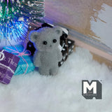 Dollhouse Supplies Miniature Bear Cub Doll 1-5/16 inch tall (flocked skin) (gray) - G031