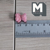 Dollhouse Supplies Miniature Bear Cub Doll 13/16 inch tall (flocked skin) (pink) - G024