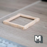Miniature Square Scalloped Edge Photo Frame 1:12 Scale Picture Frame Dollhouse Supplies Decoration 2-11/16 inch wide (wood) -  i047