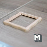 Miniature Square Scalloped Edge Photo Frame 1:12 Scale Picture Frame Dollhouse Supplies Decoration 2-11/16 inch wide (wood) -  i047