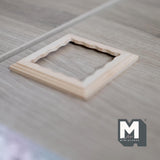Miniature Square Scalloped Edge Photo Frame 1:12 Scale Picture Frame Dollhouse Supplies Decoration 2-3/8 inch wide (wood) -  i047