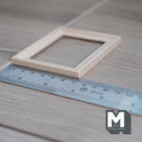 Miniature Rectangular Photo Frame 1:12 Scale Picture Frame Dollhouse Decoration 3-1/8 inch wide (wood) - i047