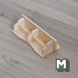 Dollhouse Miniature Coat Rack Unfinished Wall Mounted Rack Laundry Mudroom 2-15/16 inch long (wood) - D57