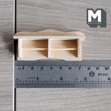 Dollhouse Miniature Coat Rack Unfinished Wall Mounted Rack Laundry Mudroom 2-15/16 inch long (wood) - D57