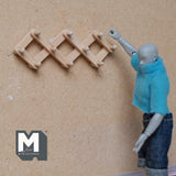 Miniature Accordion Wall Rack 1:12 Scale Dollhouse Expandable Coat Rack Laundry Room - D057