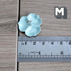 Miniature 3 Compartment Dish 1:12 Scale Dollhouse Kitchen Tri Section Scalloped Edge Tray Handle 13/16 inch tall (blue/silver) - E092