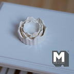 Miniature Bowls with Wavy Edges 1:12 Scale Dollhouse Kitchen Accessories Set of 3  (white) - A018