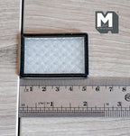 Miniature Clear Embossed Vanity Tray 1:12 Scale Dollhouse Serving Tray 2-1/8 inch long (resin) - F065
