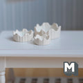 Miniature Bowls with Wavy Edges 1:12 Scale Dollhouse Kitchen Accessories Set of 3  (white) - A018