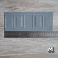 1:12 Scale Miniature Dollhouse Raised Rectangle Wainscot Panel, 8-1/4 inch long (foamboard) (gray)