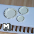 Miniature Plates Set of 3 , 1:12 Scale Large Size Dollhouse Supplies Decorative Plates 1-7/16 inch dia.  (yellow) - A041