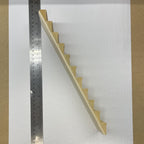 1:12 Scale Miniature Unfinished Dollhouse Steep Narrow Staircase, 11 Treads, 2-3/16 inch wide