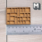 Miniature Geometric Wall Shelf 1:12 Scale Dollhouse Compartment Shelf 1-15/16 inch tall (wood) - H028