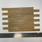 1:12 Scale Miniature Wood Textured Vinyl Peel and Stick Floor Planks, Set of 20, 3-15/16 inch long, DIY Dollhouse Supply (beige) (C)