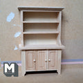 Unfinished Dollhouse Kitchen Cabinet Storage Shelves 1:12 Scale Miniature Dish Cabinet 3 Tier Shelves Bookshelves 5-13/16 inch tall - H005
