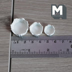Miniature Bowls with Wavy Edges 1:12 Scale Dollhouse Kitchen Accessories Set of 3  (white) - A018