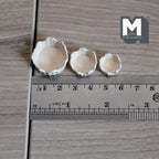 Miniature Bowls with Wavy Edges 1:12 Scale Dollhouse Kitchen Accessories Set of 3  (beige) - A018