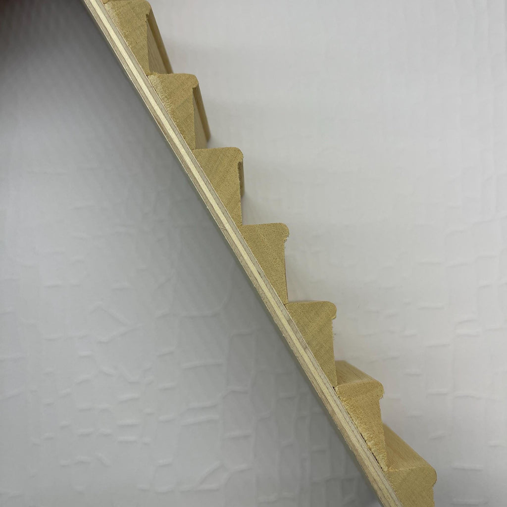 1:12 Scale Miniature Unfinished Dollhouse Steep Narrow Staircase, 11 Treads, 2-3/16 inch wide