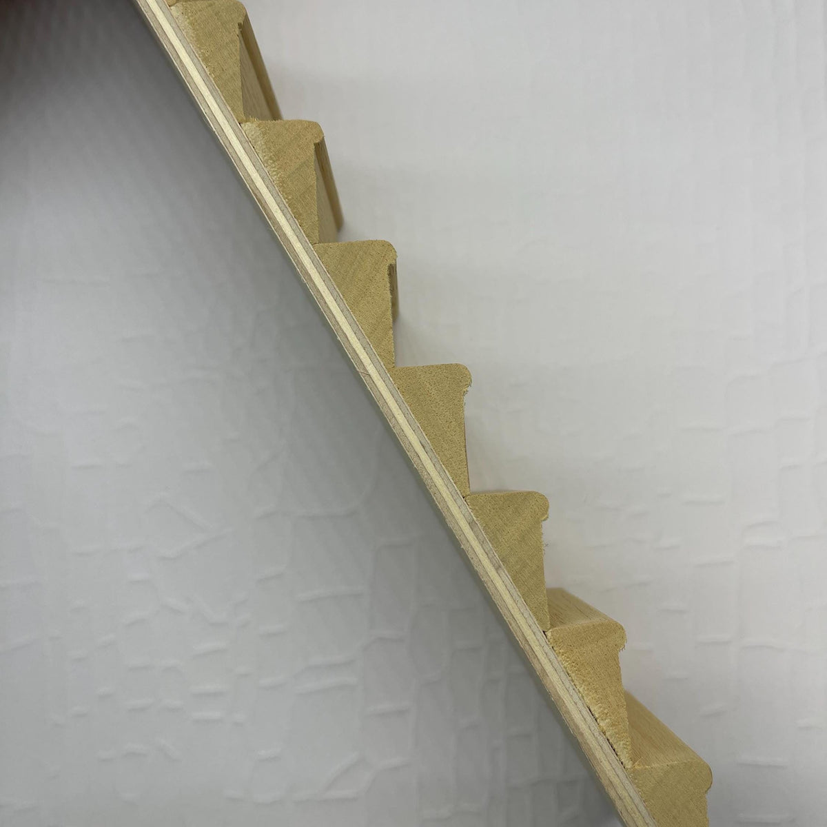 1:12 Scale Miniature Unfinished Dollhouse Steep Narrow Staircase, 11 Treads, 2-3/16 inch wide