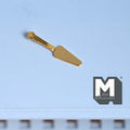 Miniature Gold Cake Server 1:12 Scale Dollhouse Kitchen Accessories 1-1/16 inch long  - F073