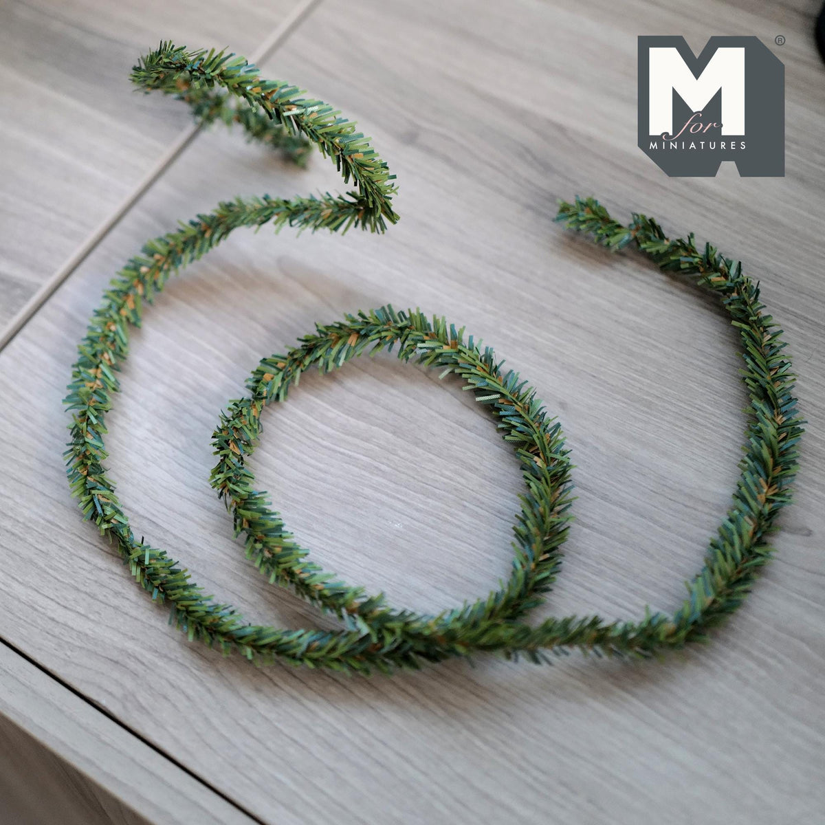 1:12 Scale Miniature Pine Needle Garland, 38 inch long, Cut to length, DIY Dollhouse Supply (style e)