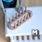 Miniature Wood Dish Rack Plate Holder 1:12 Scale Dollhouse Kitchen Accessories 2-5/16 inch long - D021