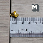 1:12 Scale Miniature Metal Bells Set of 10, Craft Charms with Wire String, Wreaths and Garlands, 1/2 inch tall, Dollhouse Craft Supply