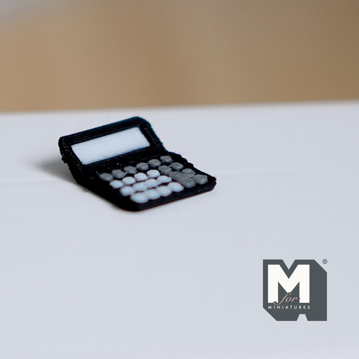 Miniature Calculator 1:12 Scale Diorama Accessories (black) - G065